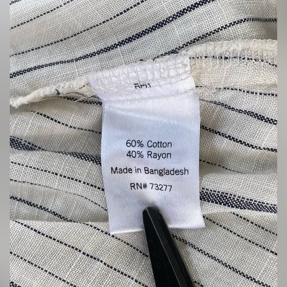 So Women’s Cream Button Up Spaghetti Strap Stripe Belted V-Neck Dress Size M NWT - Picture 4 of 12